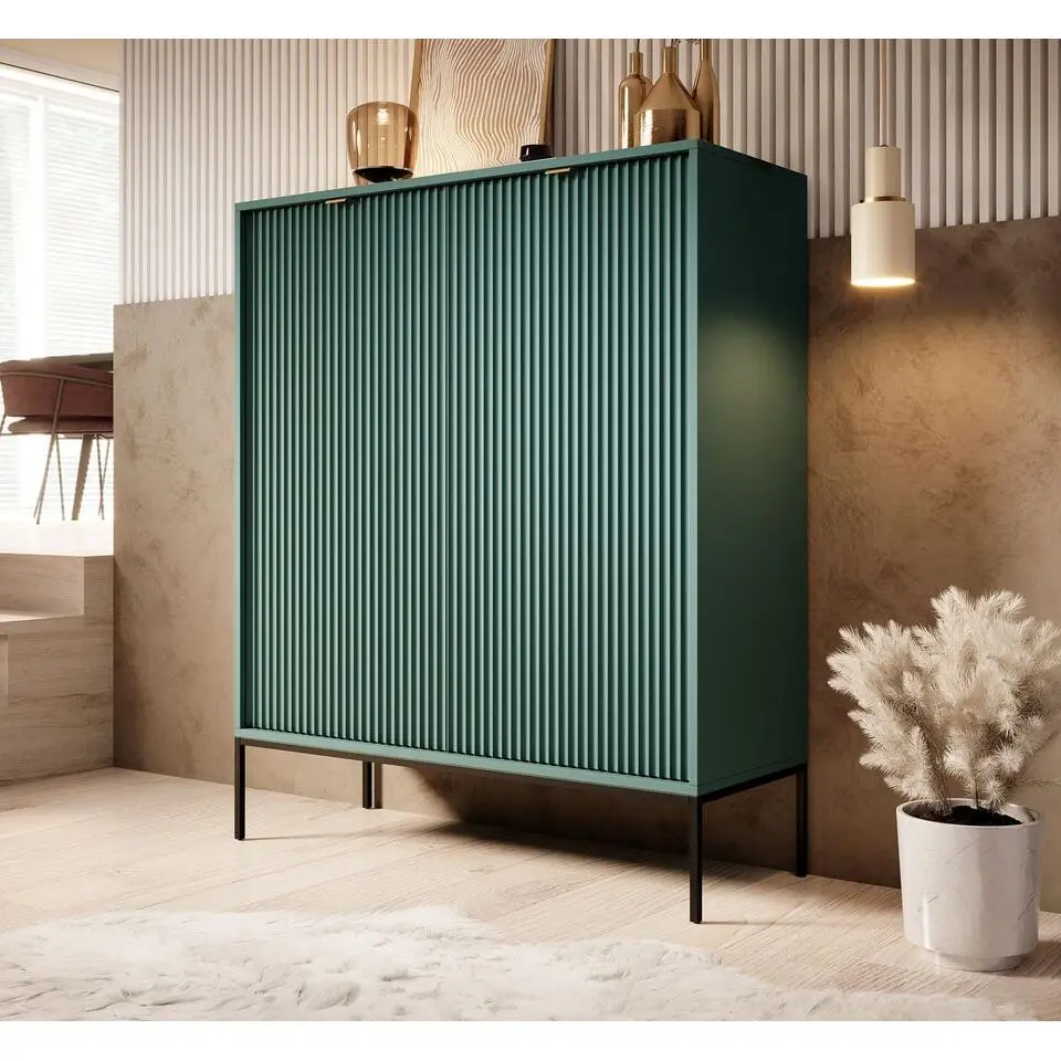 Meubella - Dressoir Navil - Groen - 104 cm - Hoog