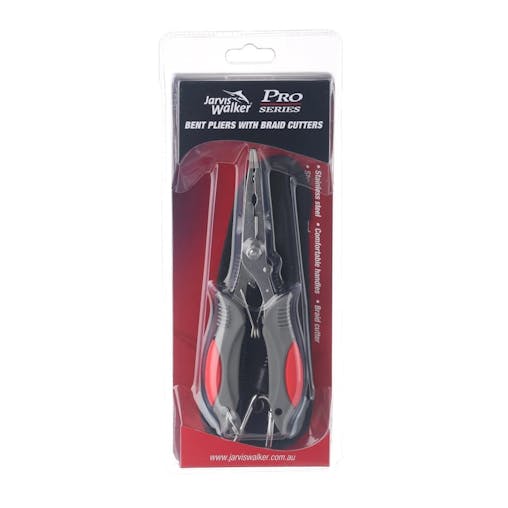 Jarvis Walker Pro Series Bent Nose Fishing Pliers With Braid Cutters