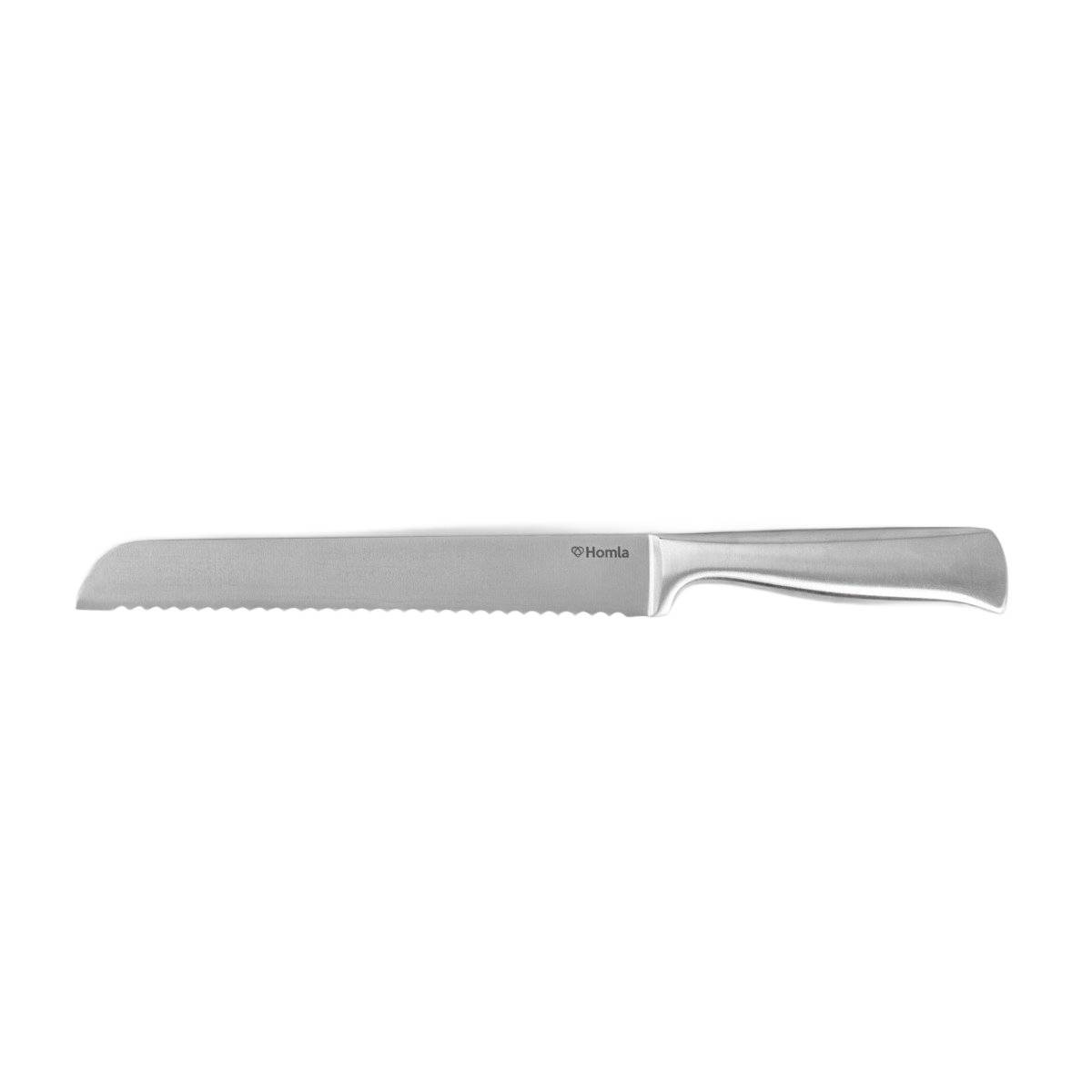 Nóż RIGEL do chleba srebrny 32 cm HOMLA