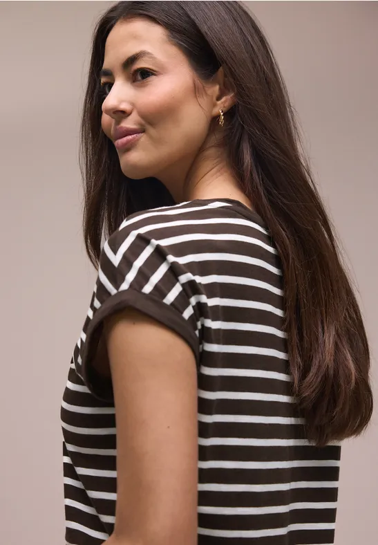 Dropped Shoulder Shirt mit Streifen