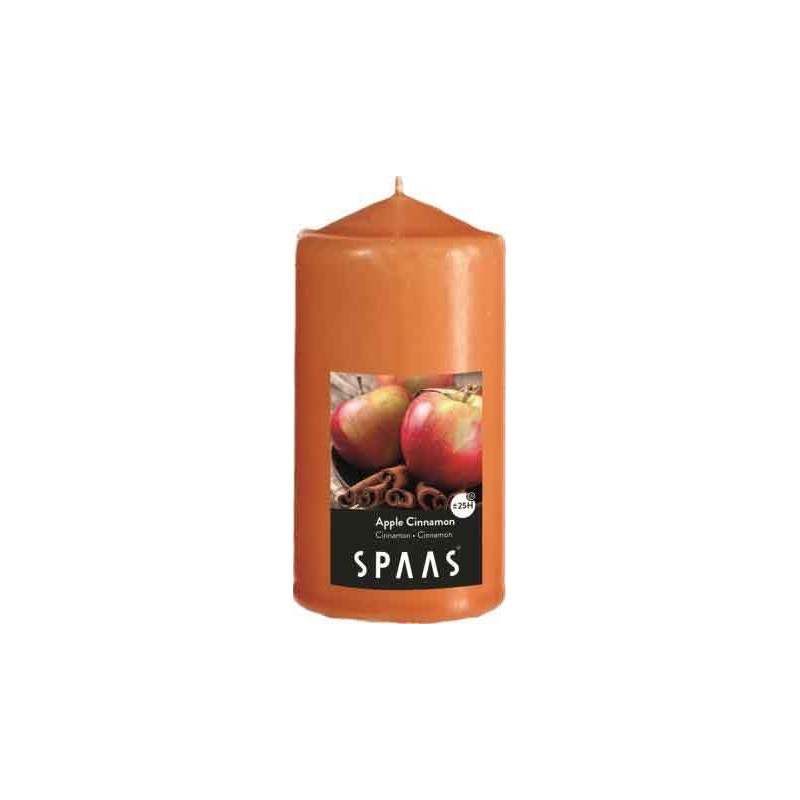 Bougie Cylindre parfumée pomme cannelle 10 cm