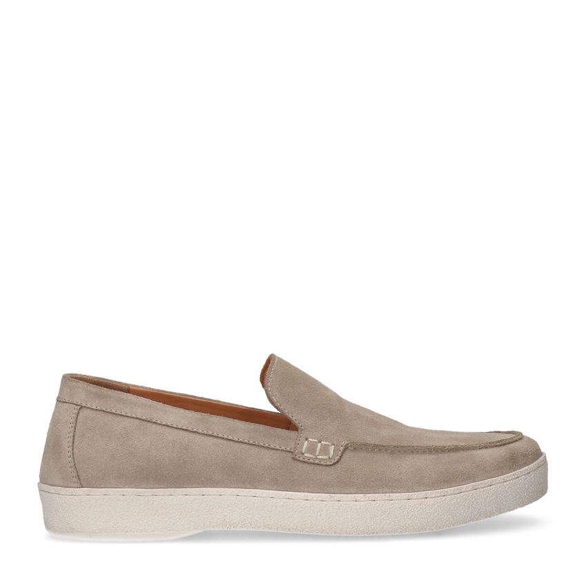 Manfield Beige suède loafers