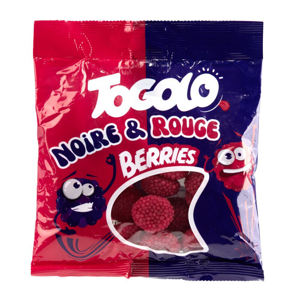 Bonbons m&ucirc;res rouges et noires Togolo Berries 125gr