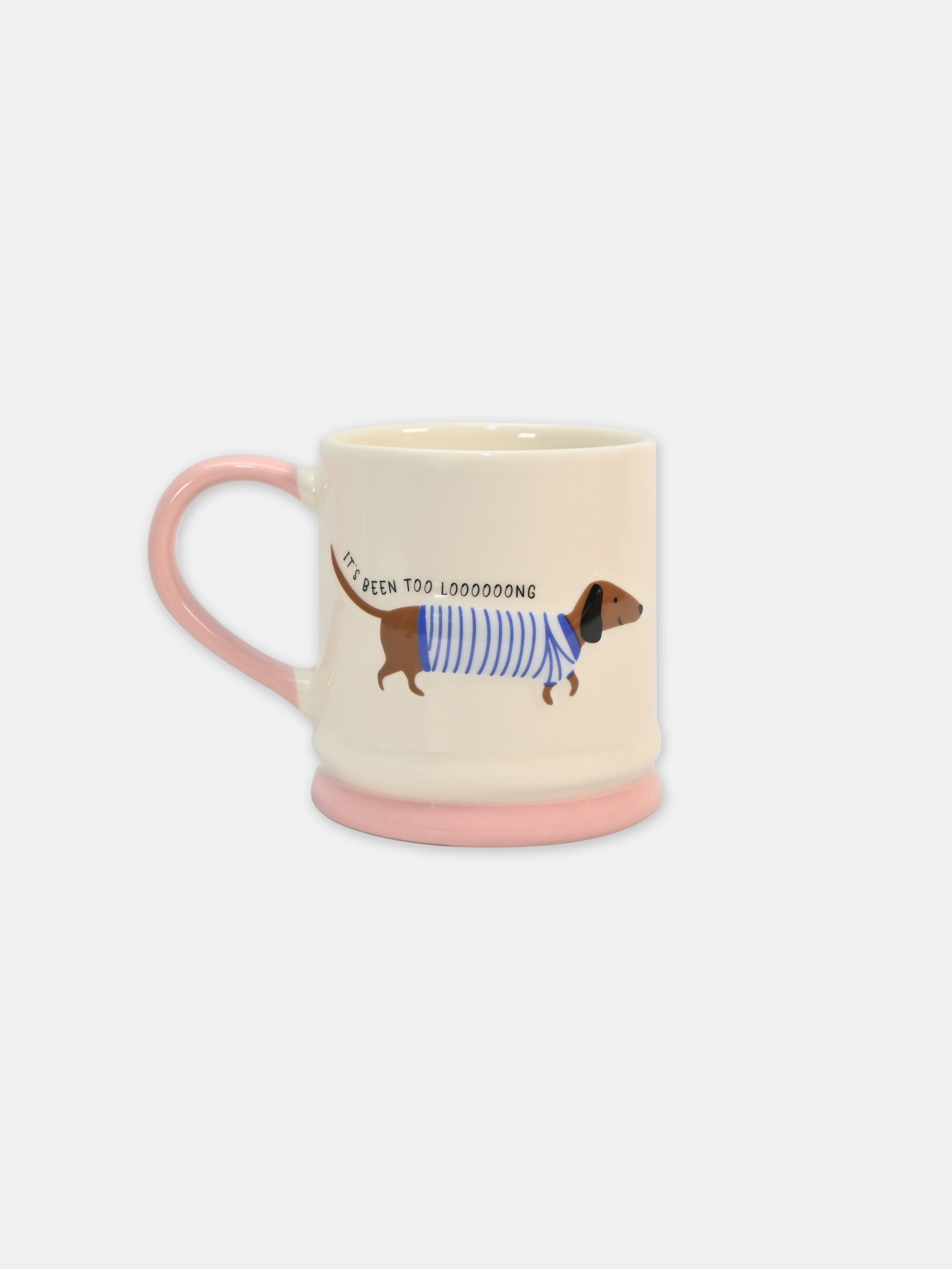 Ceramiczny kubek z motywem jamnika i napisem