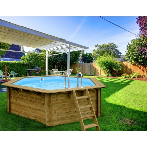 Schwimmbecken »Java«, rund, BxH: 355x116 cm, Holz