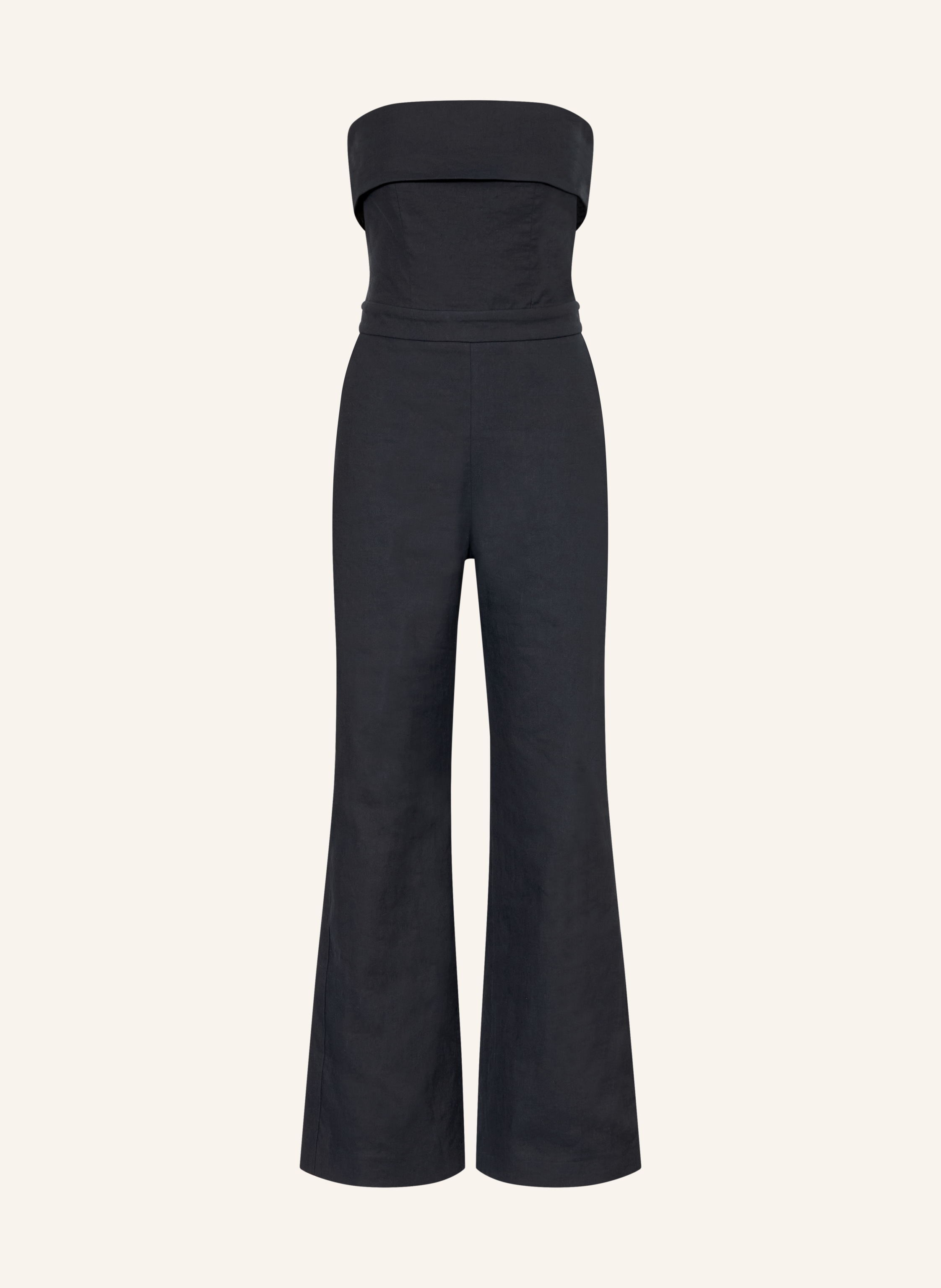 ba&sh Off-Shoulder-Jumpsuit CENELIA mit Leinen