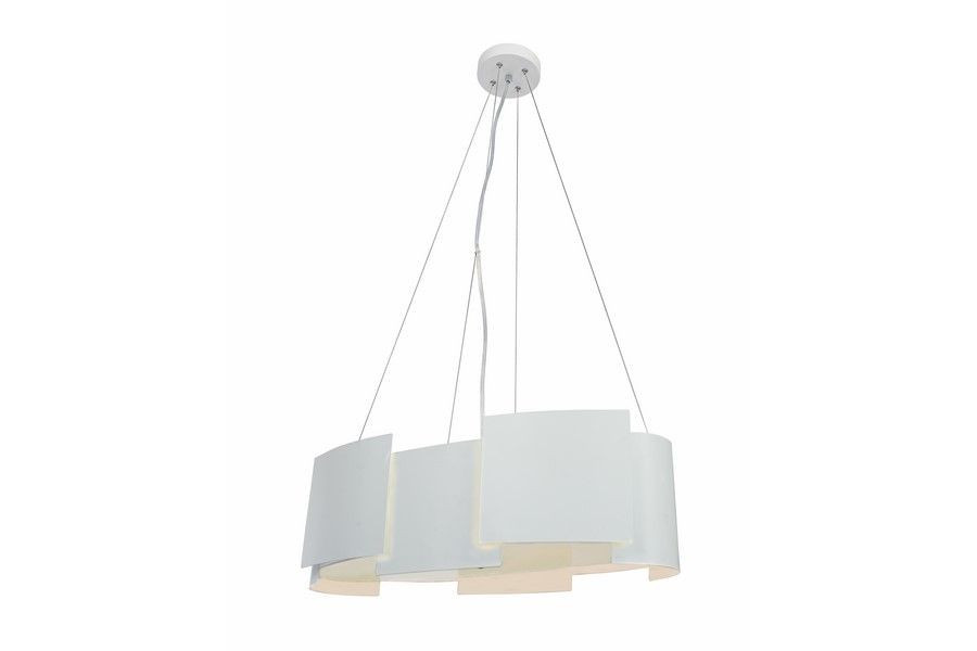 Lampa wisząca biała Swanson 4xE14x40W wym: 120x60x25 cm Reality
