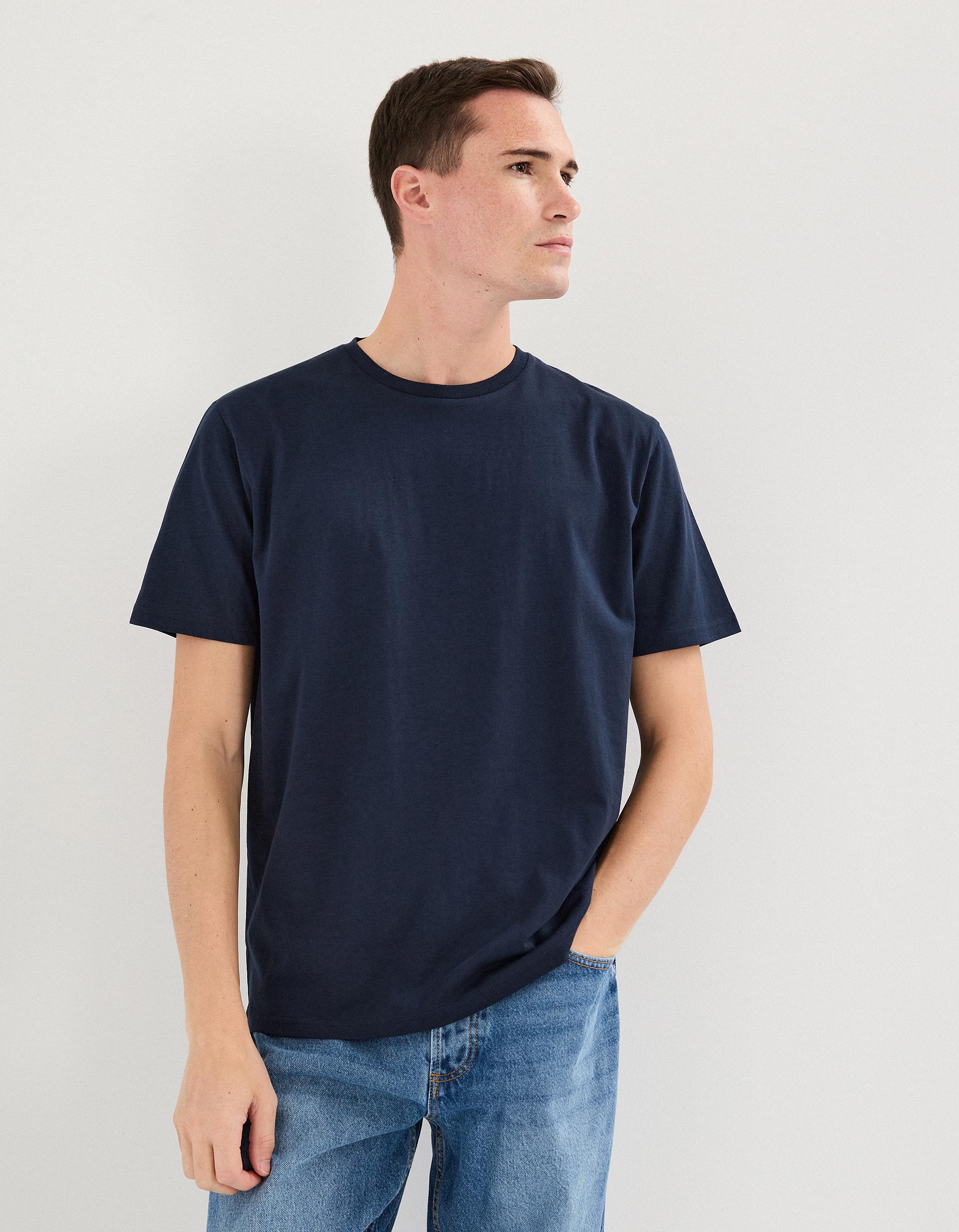 T-shirt B&aacute;sica, Azul Escuro