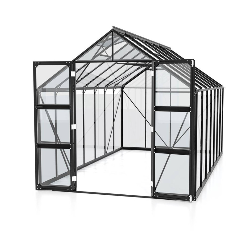 Serre en verre Domus noire 11,5 m² VITAVIA
