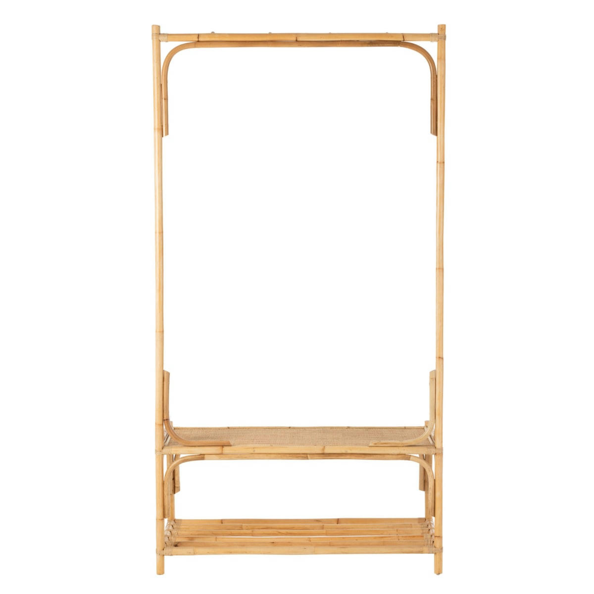 BOOBA - Banc porte manteau haut en rotin