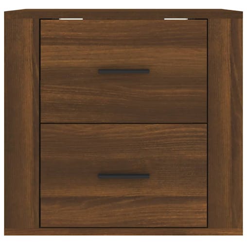 NNEVL Wall-mounted Bedside Cabinet Brown Oak 50x36x47 cm