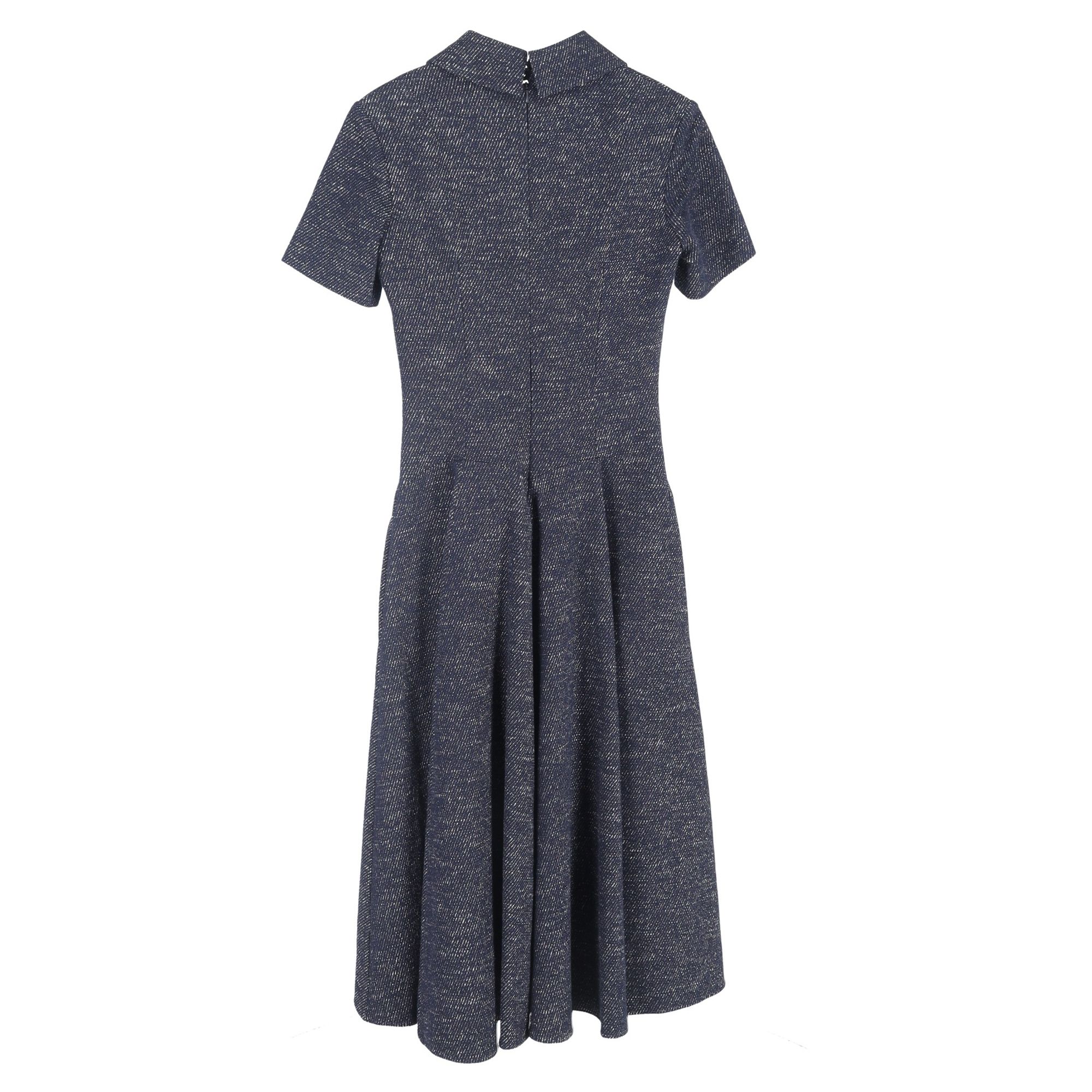 Emilia Wickstead Preloved Jody Belted Denim Midi Shirt Dress in Blue Cotton
