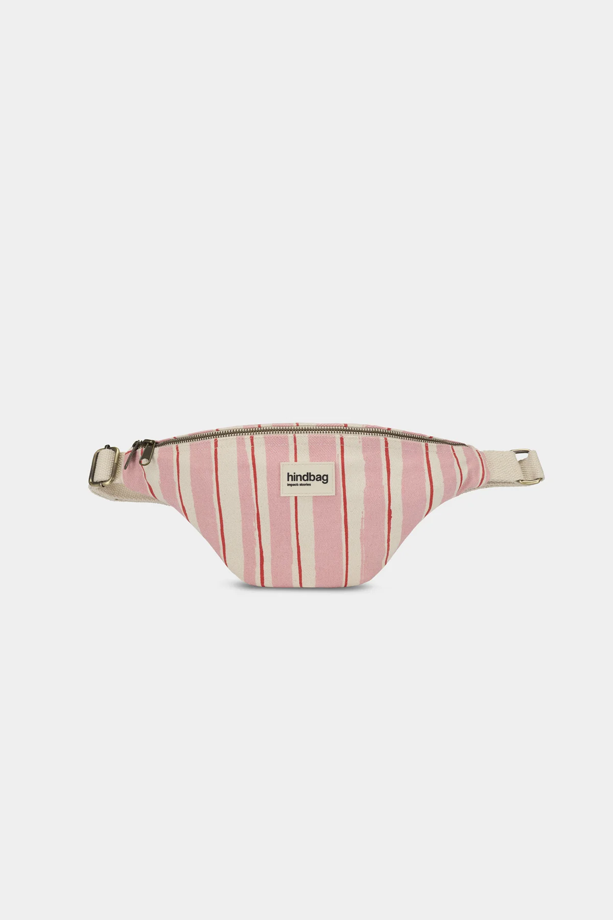 Sac banane Olivia Rayures rouge et rose