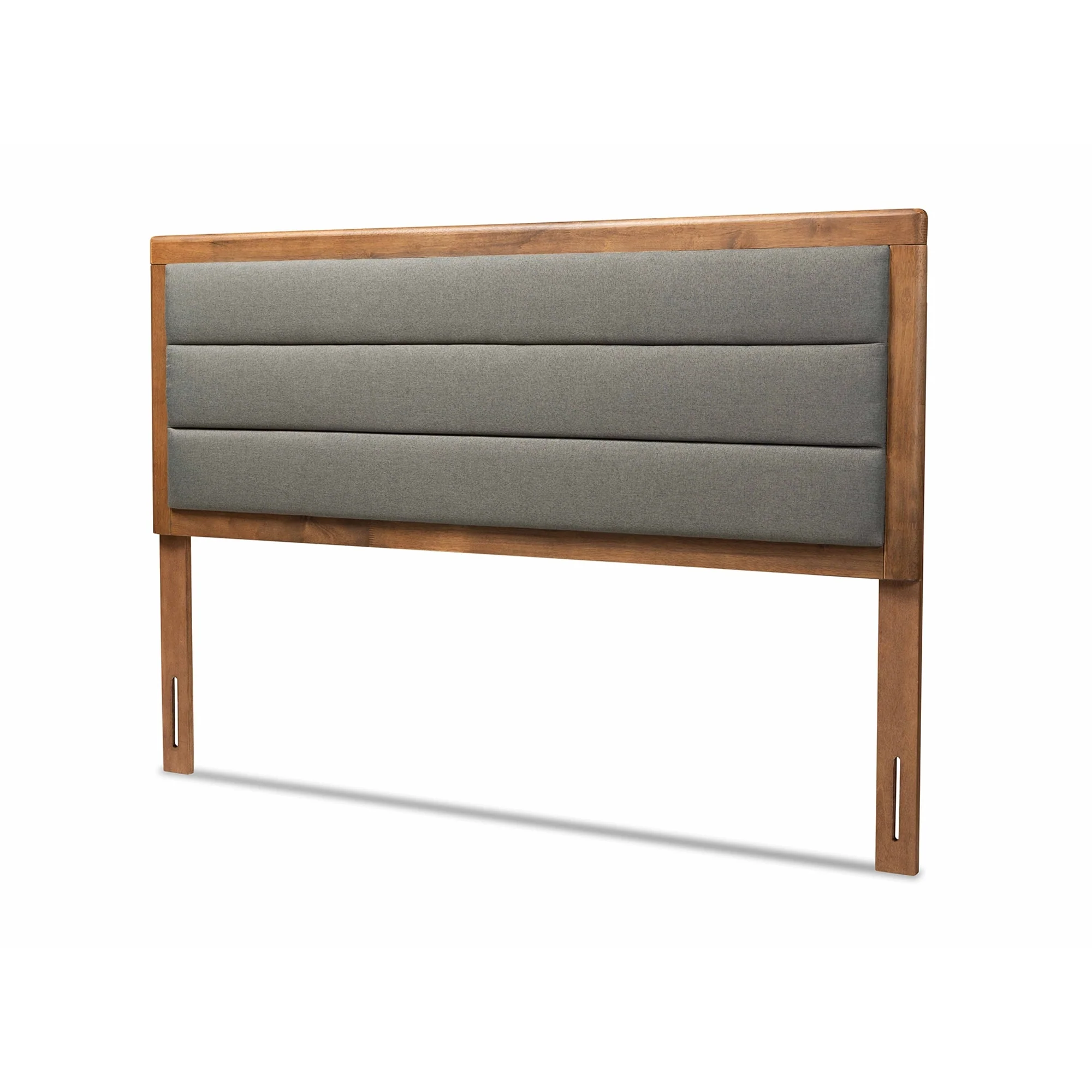 Dexter Modern and Contemporary Fabric and Wood Headboard-Dark Grey
