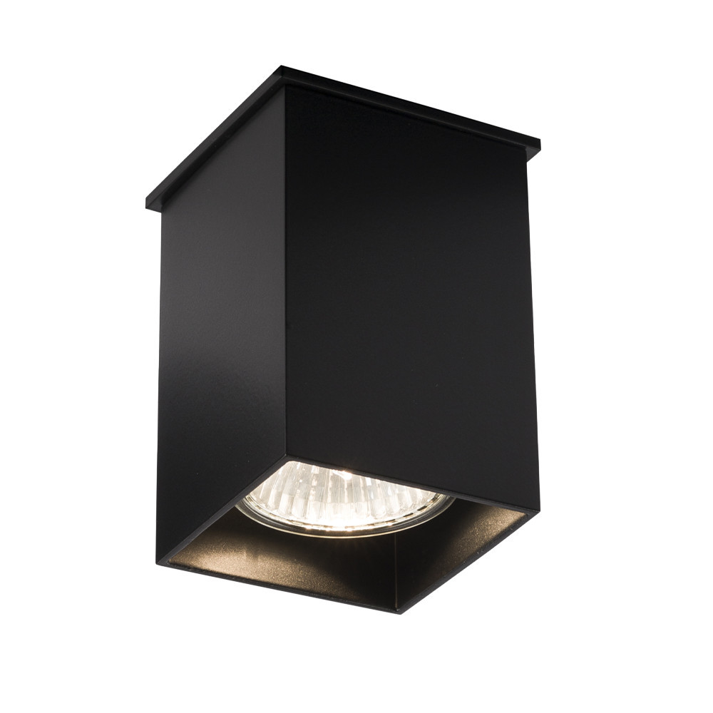Spot reflektor kwadratowy czarny TODA 1xGU10x10W wym:9x6,5x6,5cm IP20 Shilo