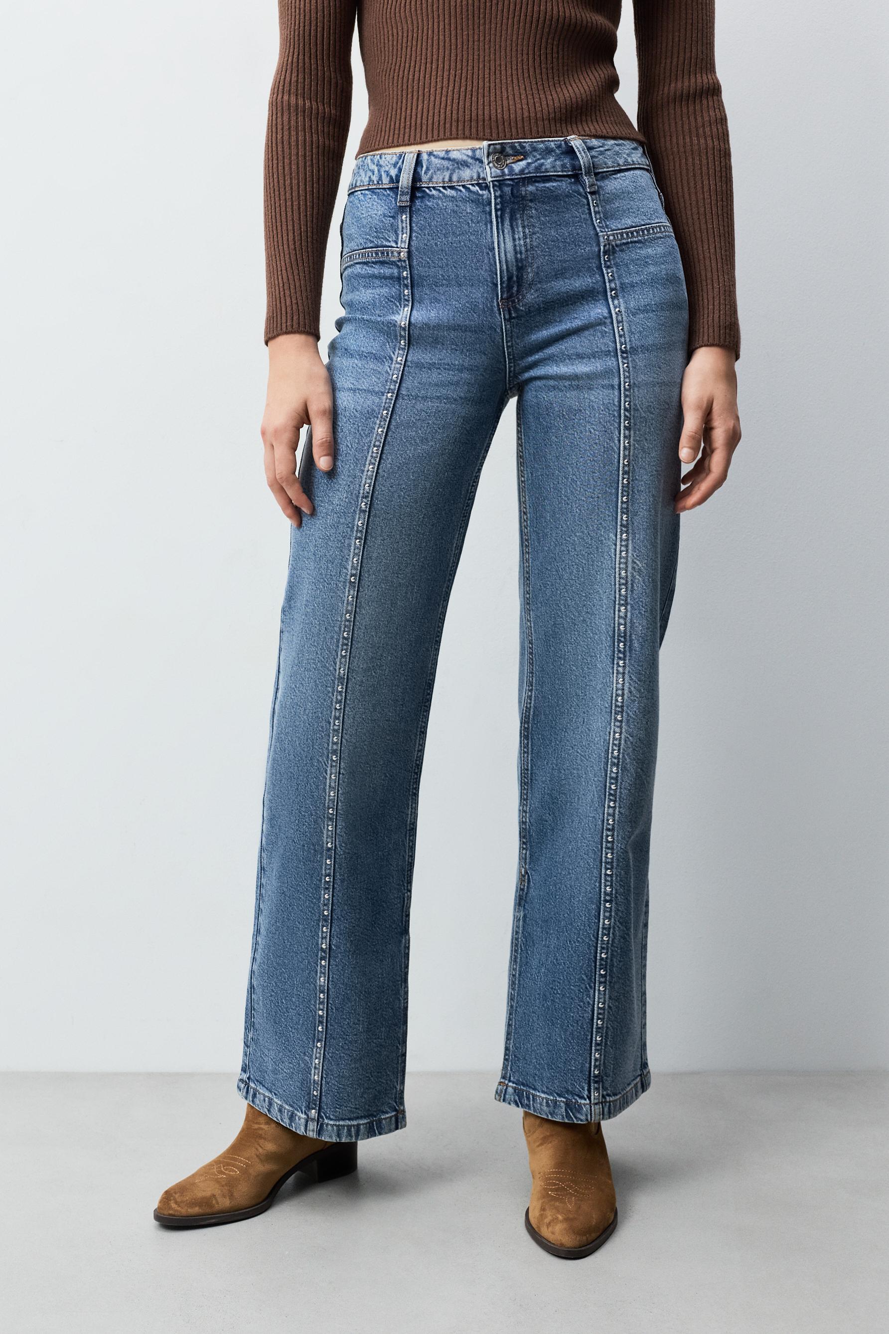 Jeans straight tachas