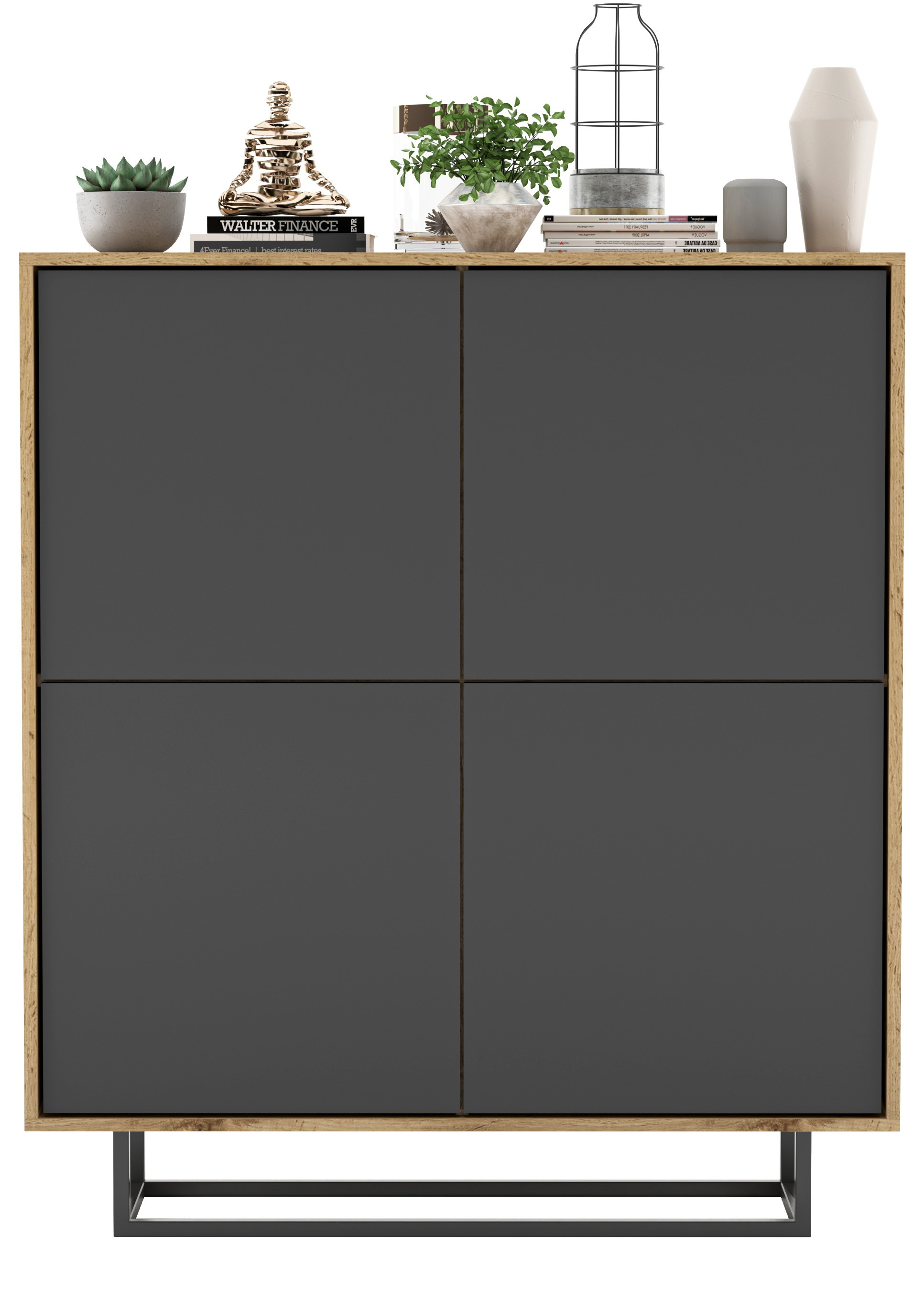 Komoda RTV Loft szafka Loft wotan grafit MAT 113 cm
