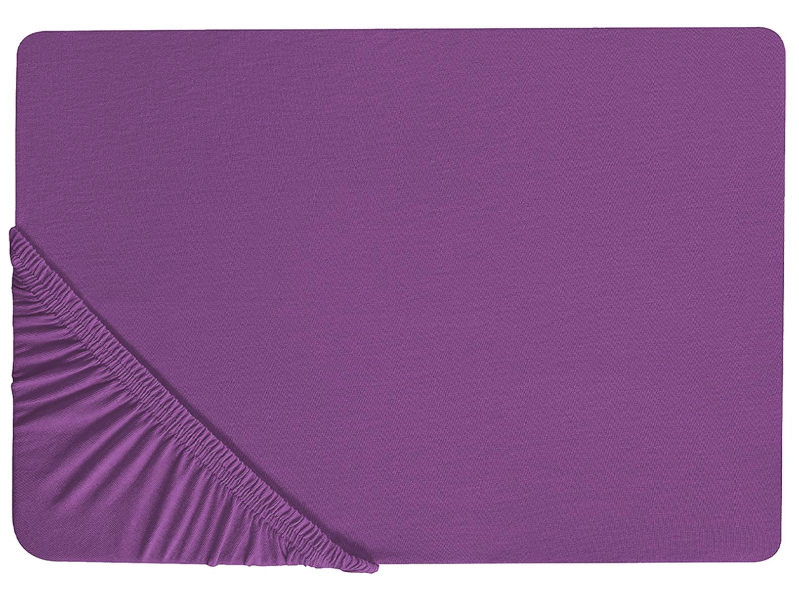 Fitted Sheet JANBU Cotton 140 x 200 cm Purple