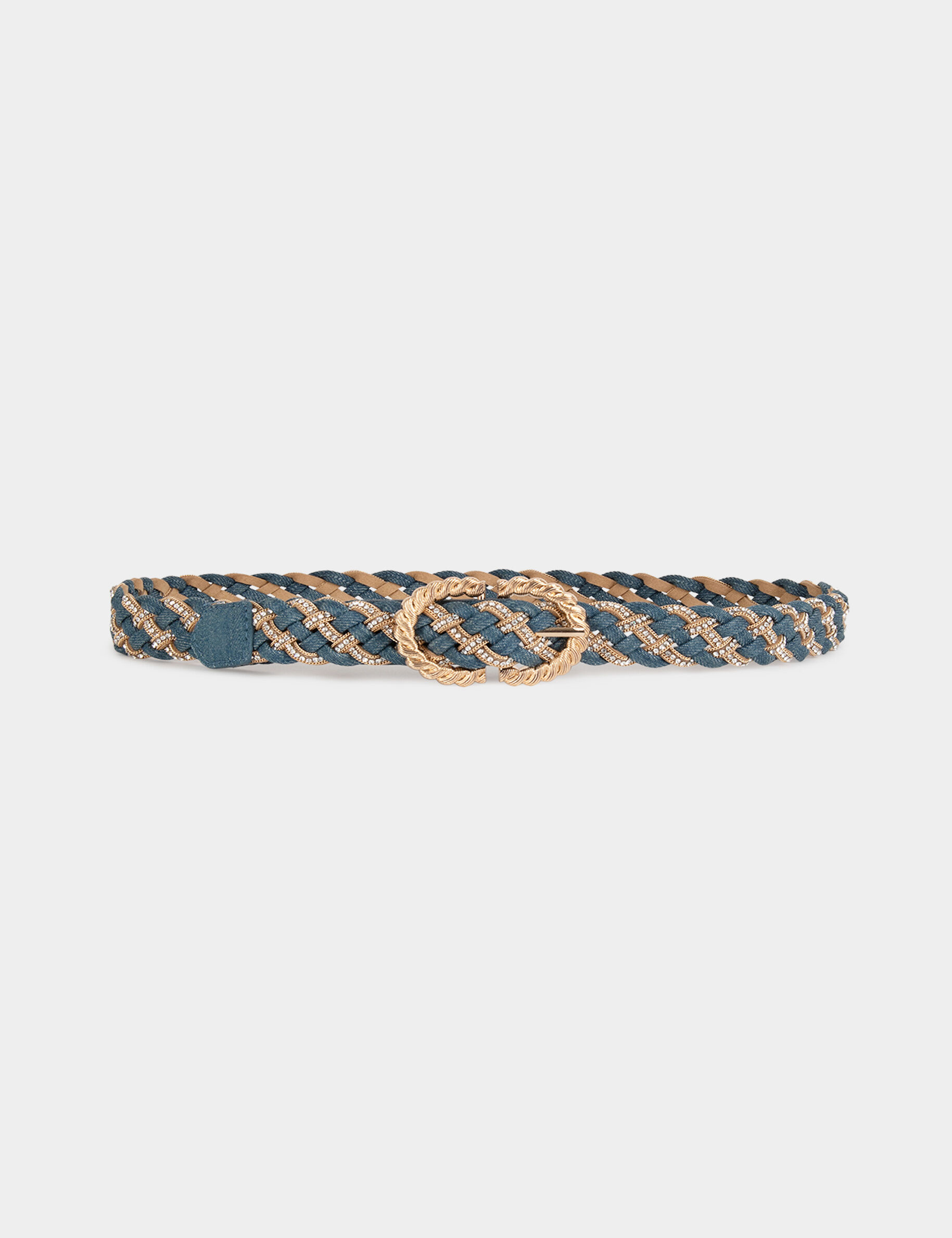 Braided Denim Belt Denim Stone Women