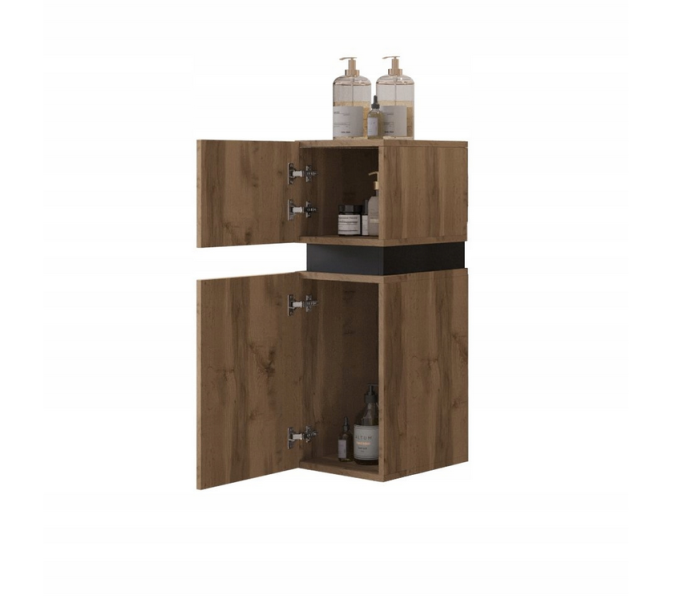 Szafka Niska System TRIO80cm Dąb Wotan   Czarny