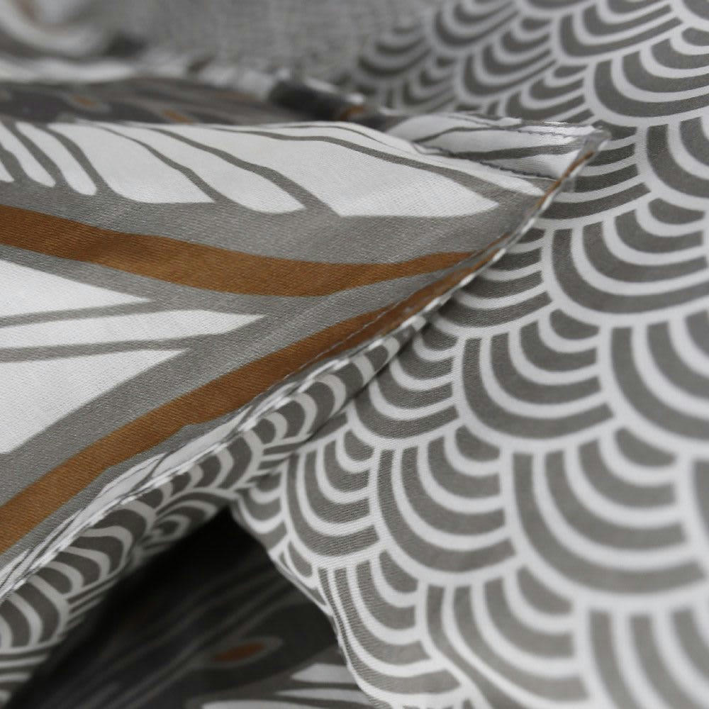 SUNSHINE NOA - Parure de lit 2 personnes imprimé en Coton Marron 220x240 cm