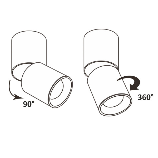 Spot okrągły czarno-złoty NIXA 1xGU10x10W wym:17x8,2x8,2cm IP20 Polux