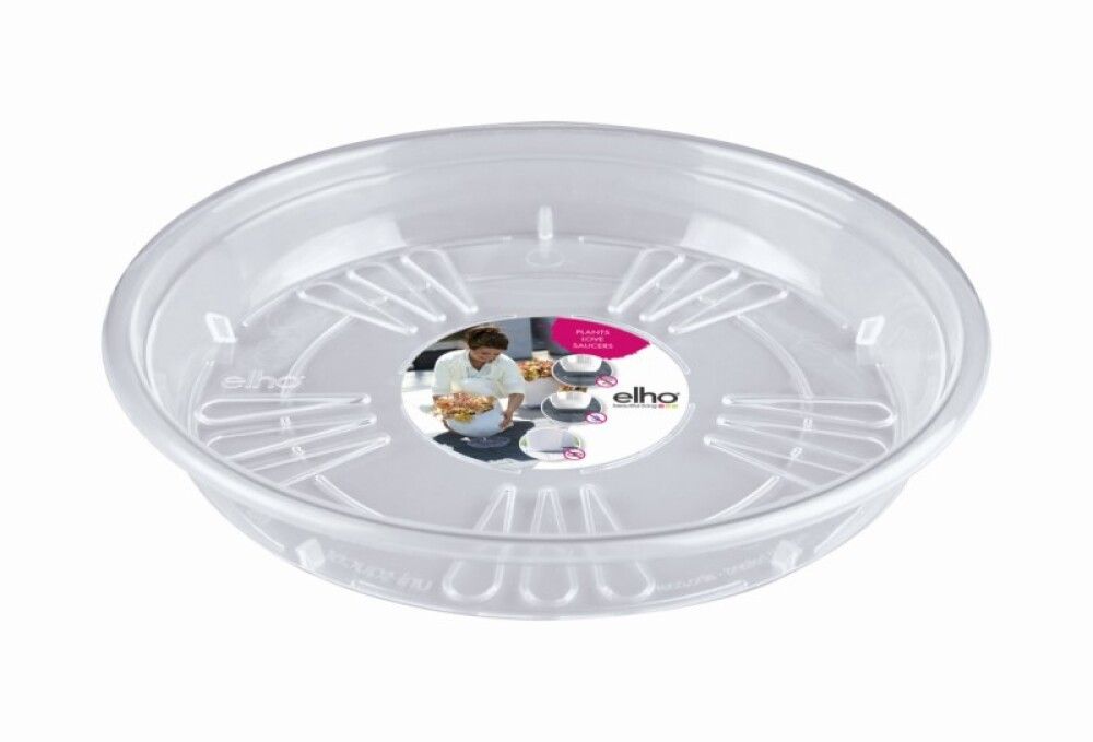 BLOMSTERSKÅL ELHO UNI-SOUCER ROUND 21CM TRANSPARENT