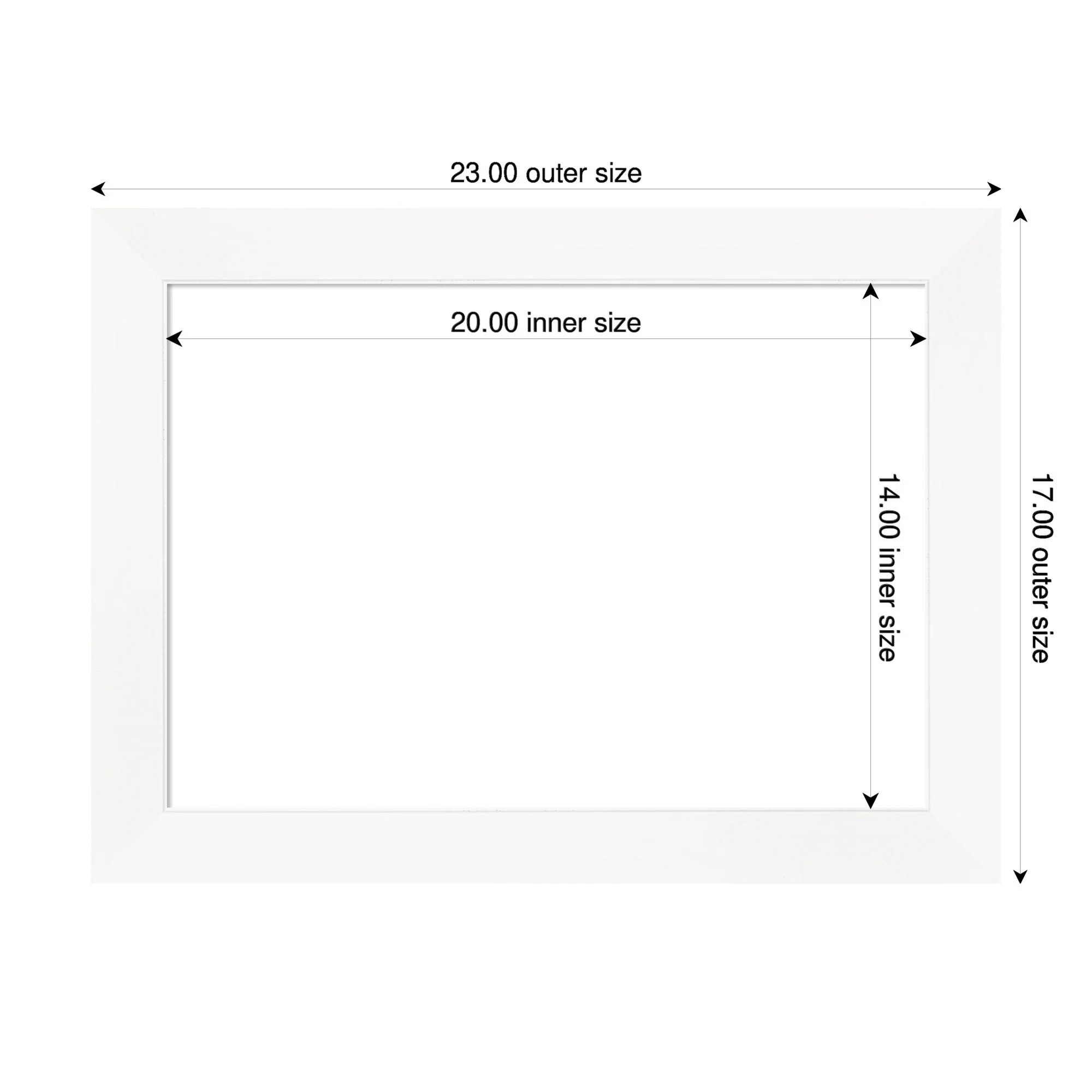 Amanti Art Cabinet White Narrow Framed Dry Erase Magnetic Board