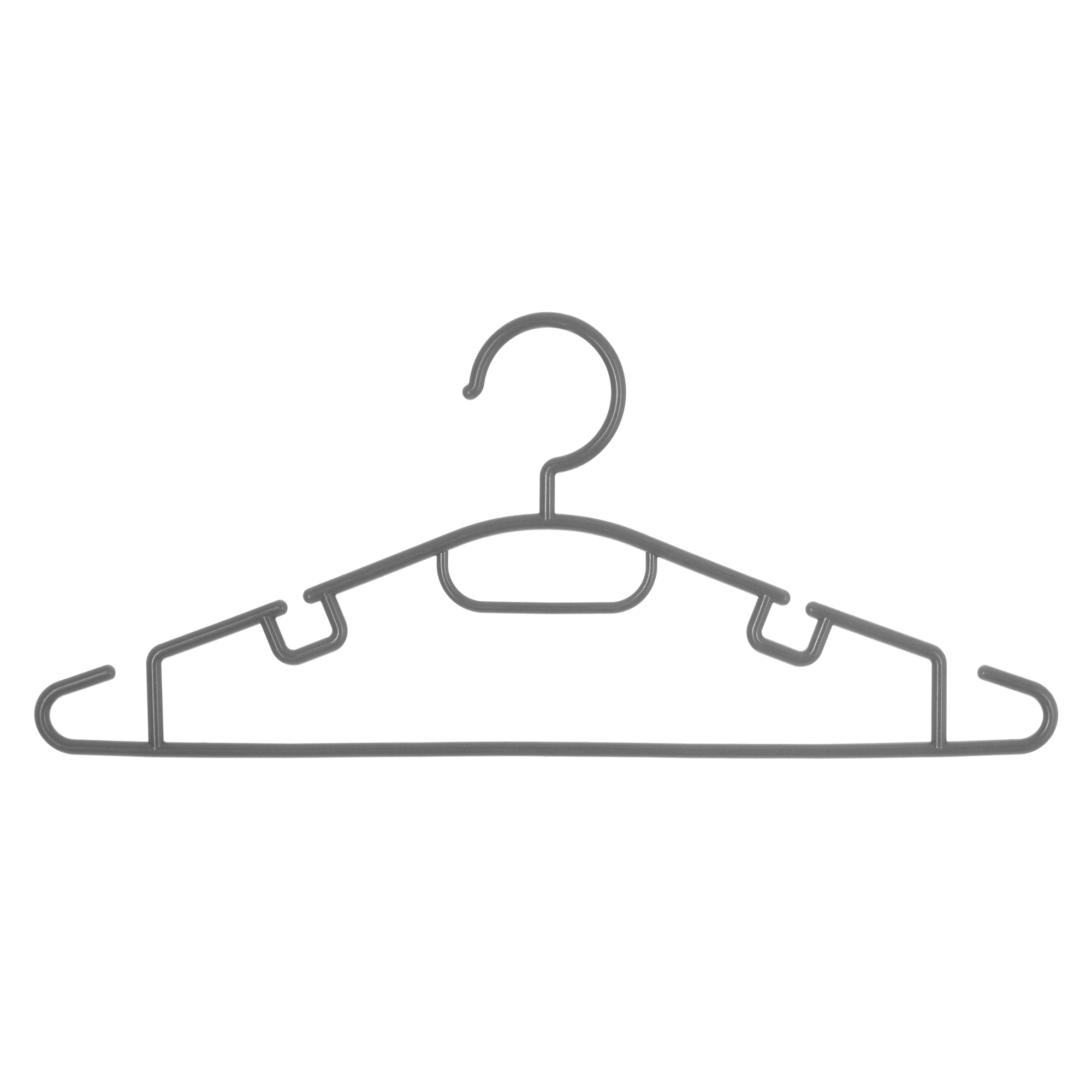 Conjunto de 10 cabides cinza escuro