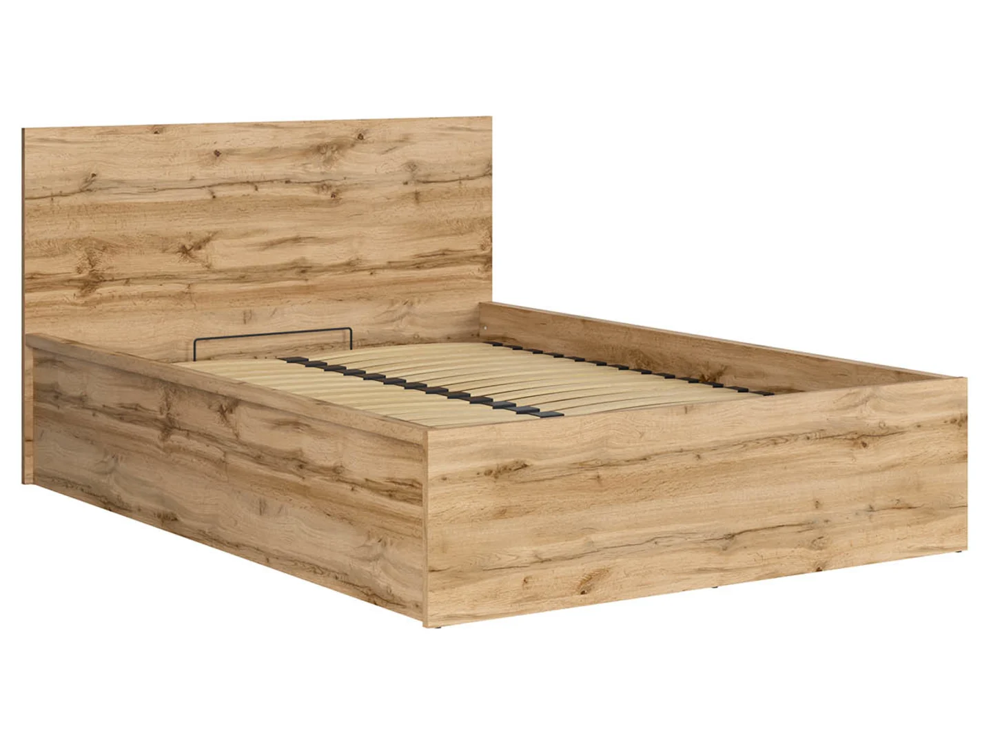 Łóżko Tetrix 140x200 ze stelażem i pojemnikiem dąb wotan