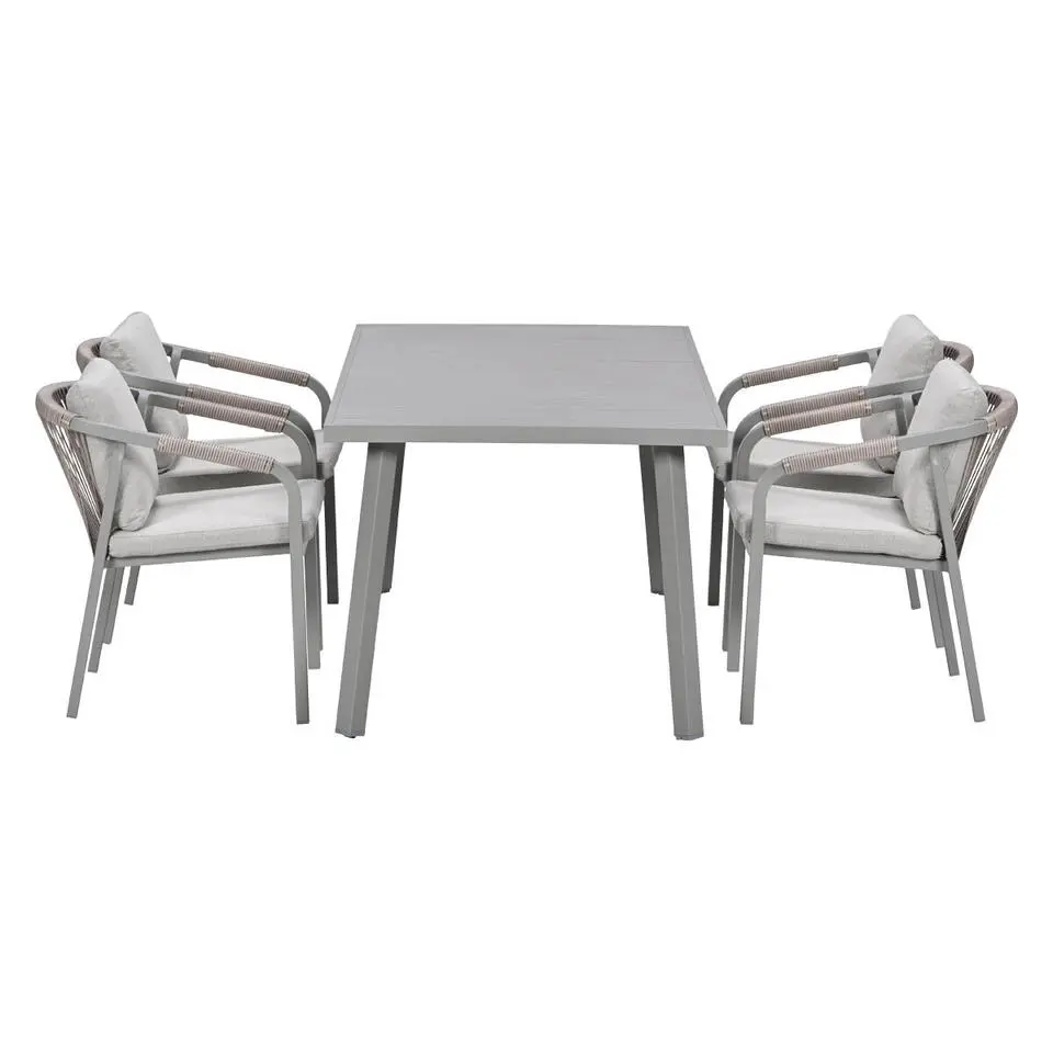 Garden Impressions Milou tuinset 5-delig - tafel 160x90cm taupe