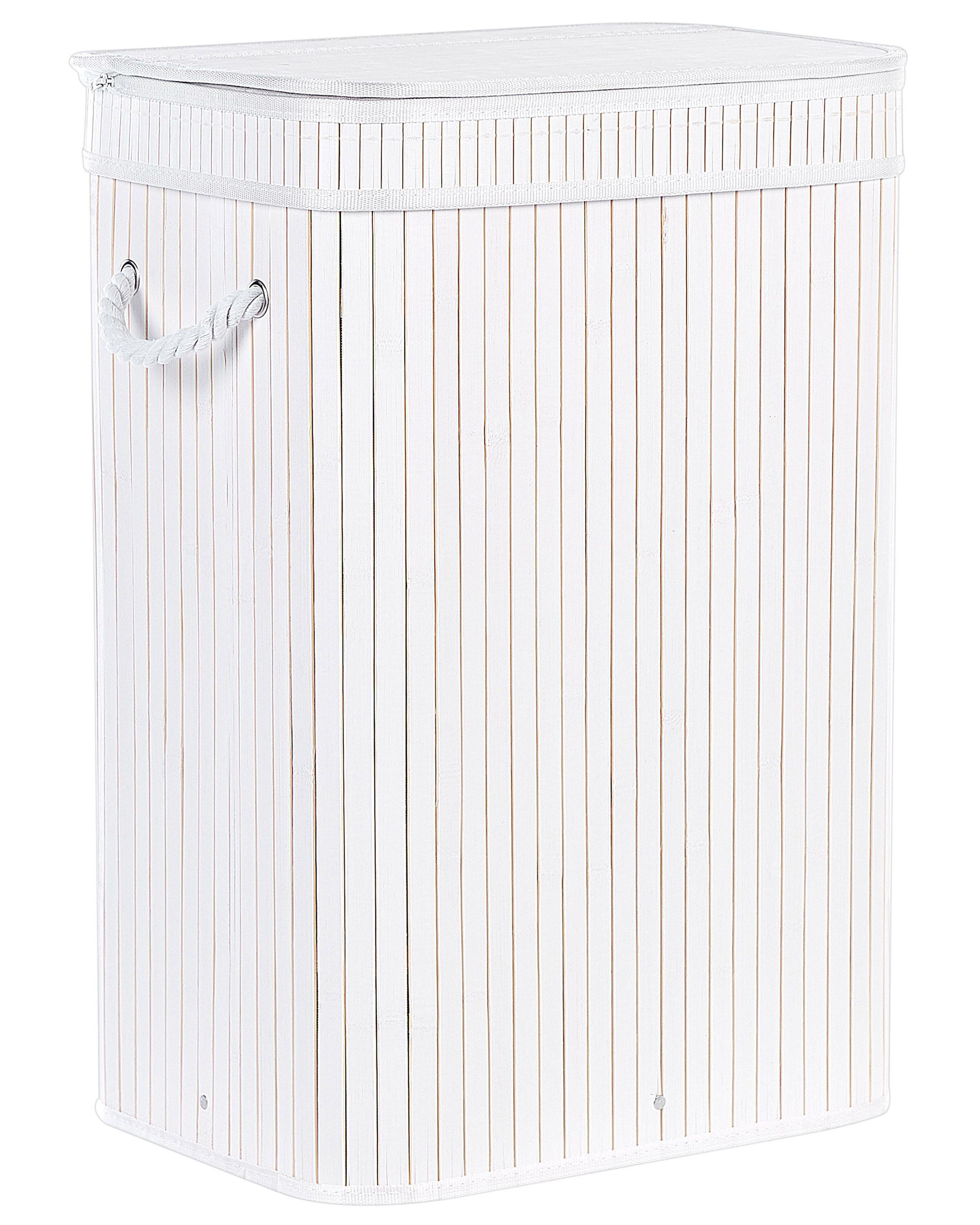 Laundry Basket KALUTARA Bamboo White 72 L