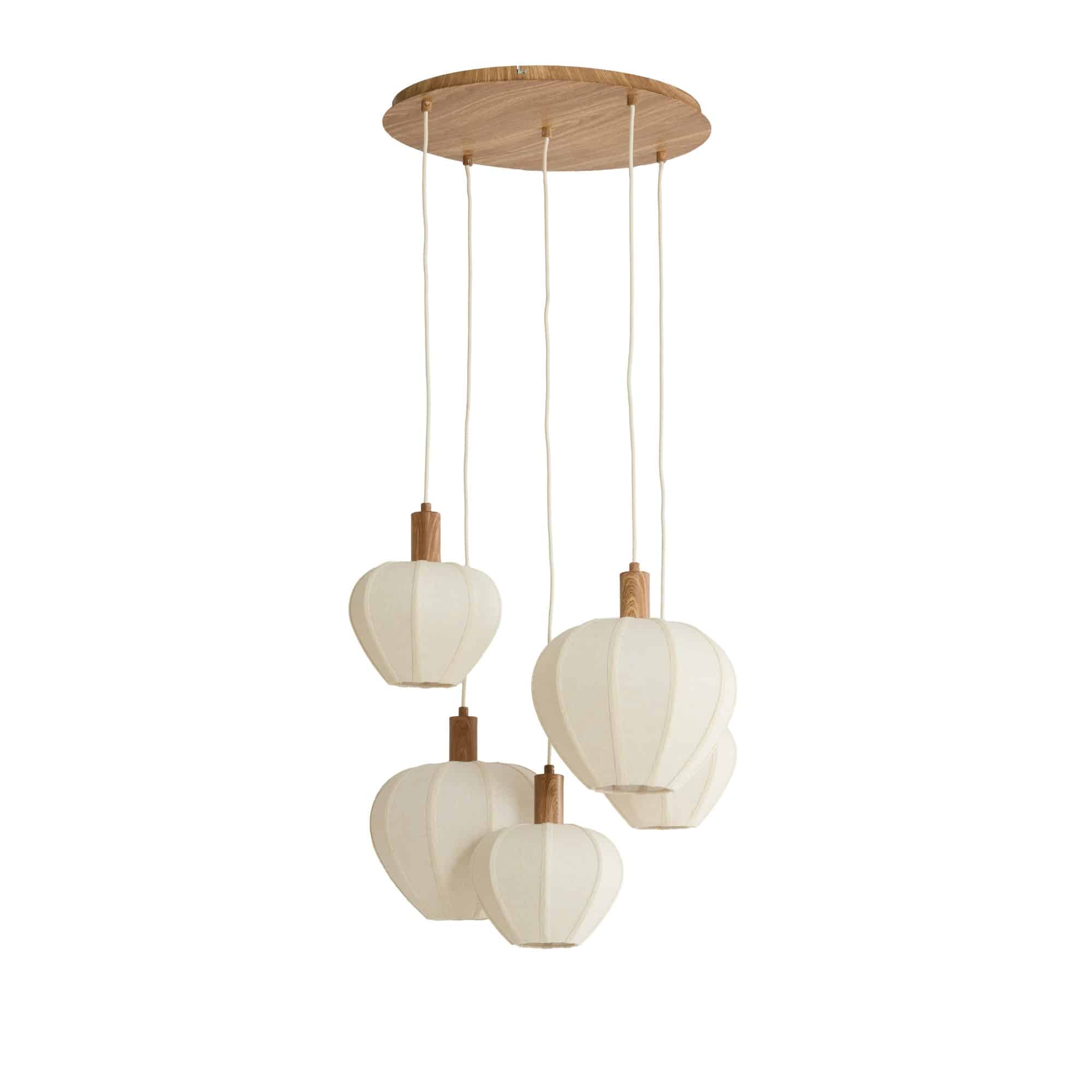Light & Living hanglamp Huxi - wit - Ø53cm