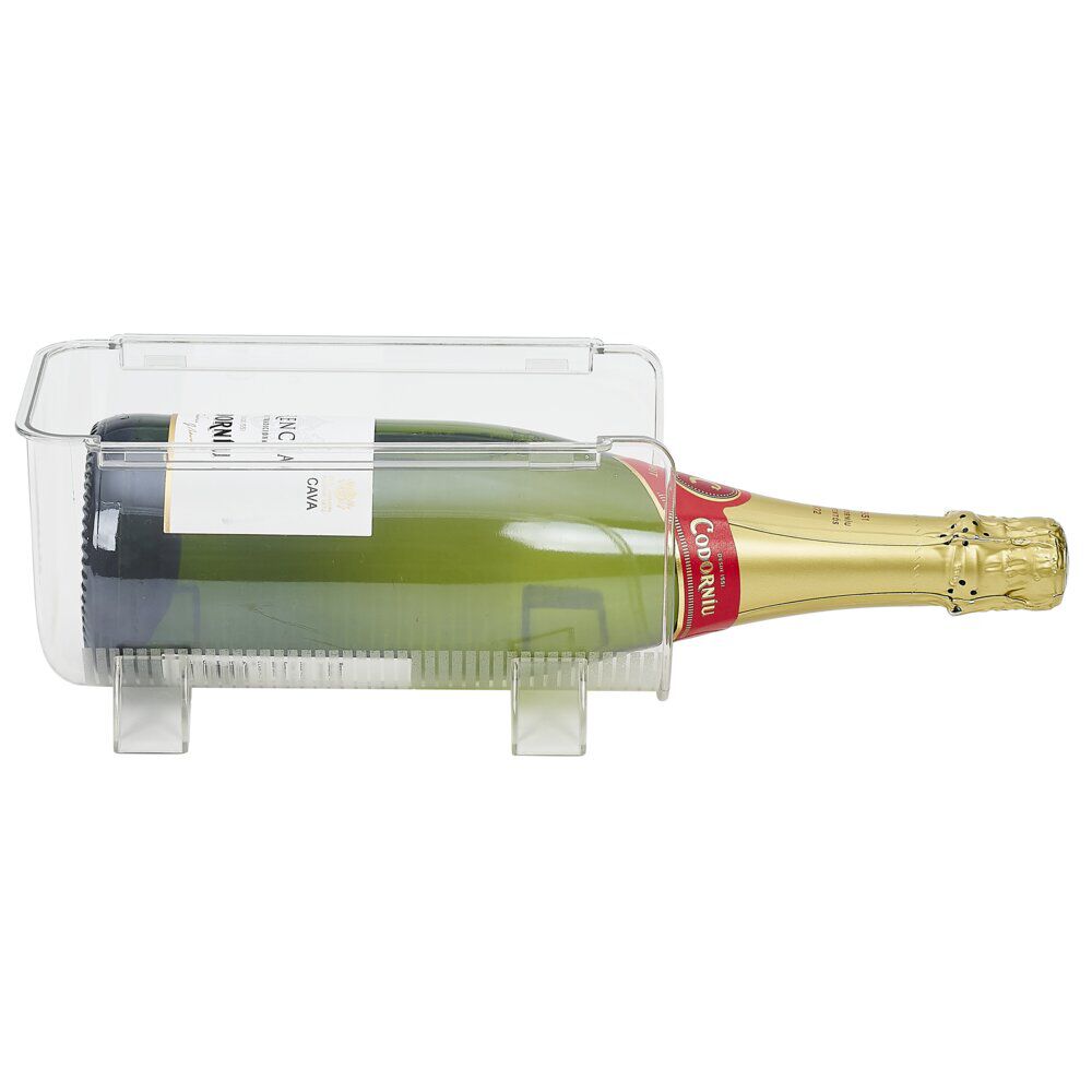 Bac porte-bouteille transparent pour frigo