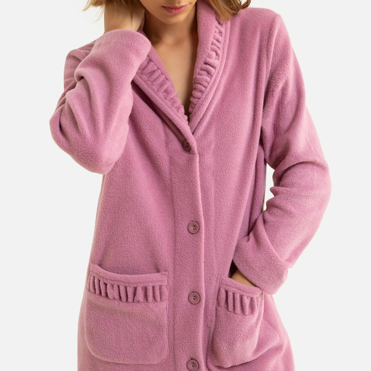 Robe de chambre en maille polaire