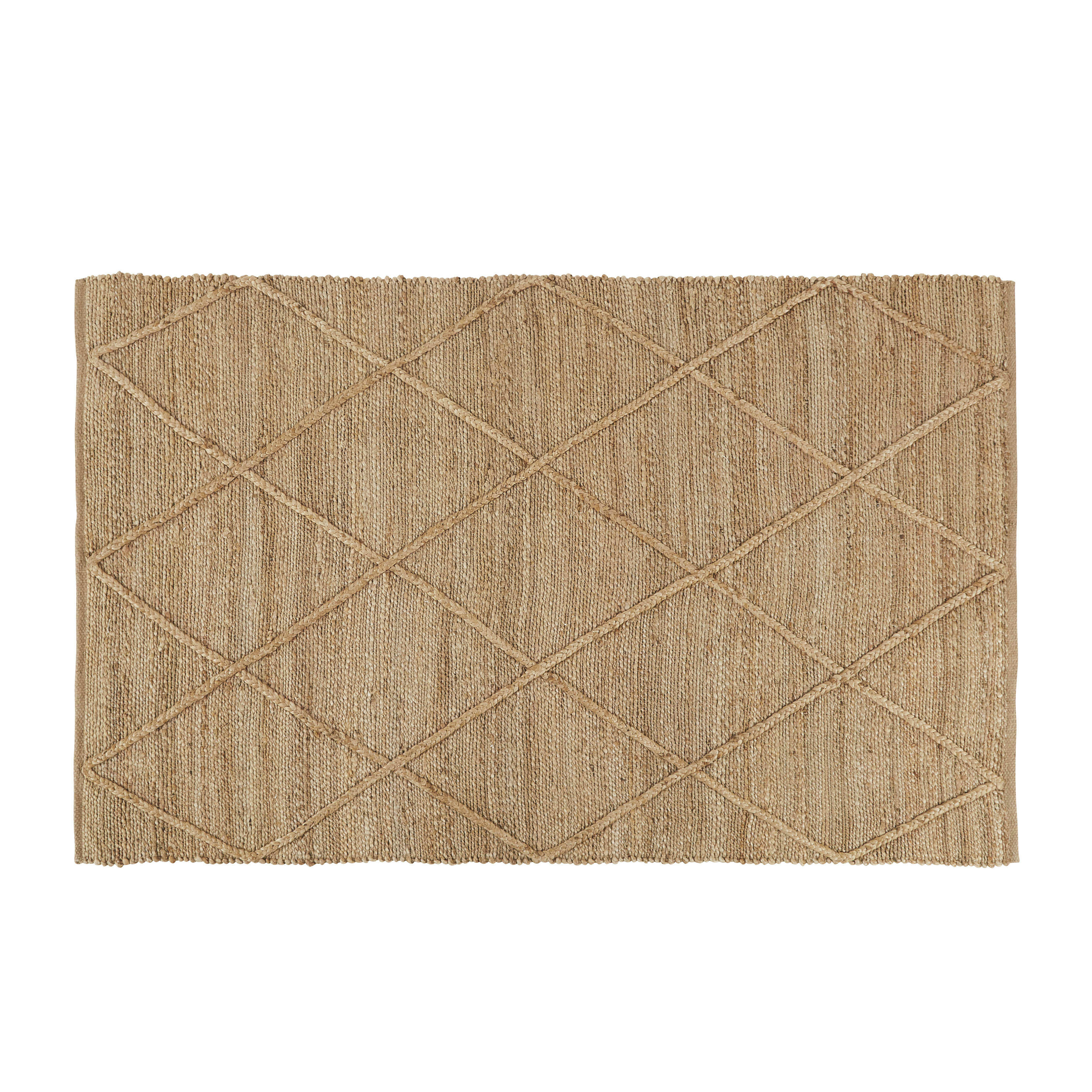 GARRET - Tapis en jute tissé avec tresse 120x180