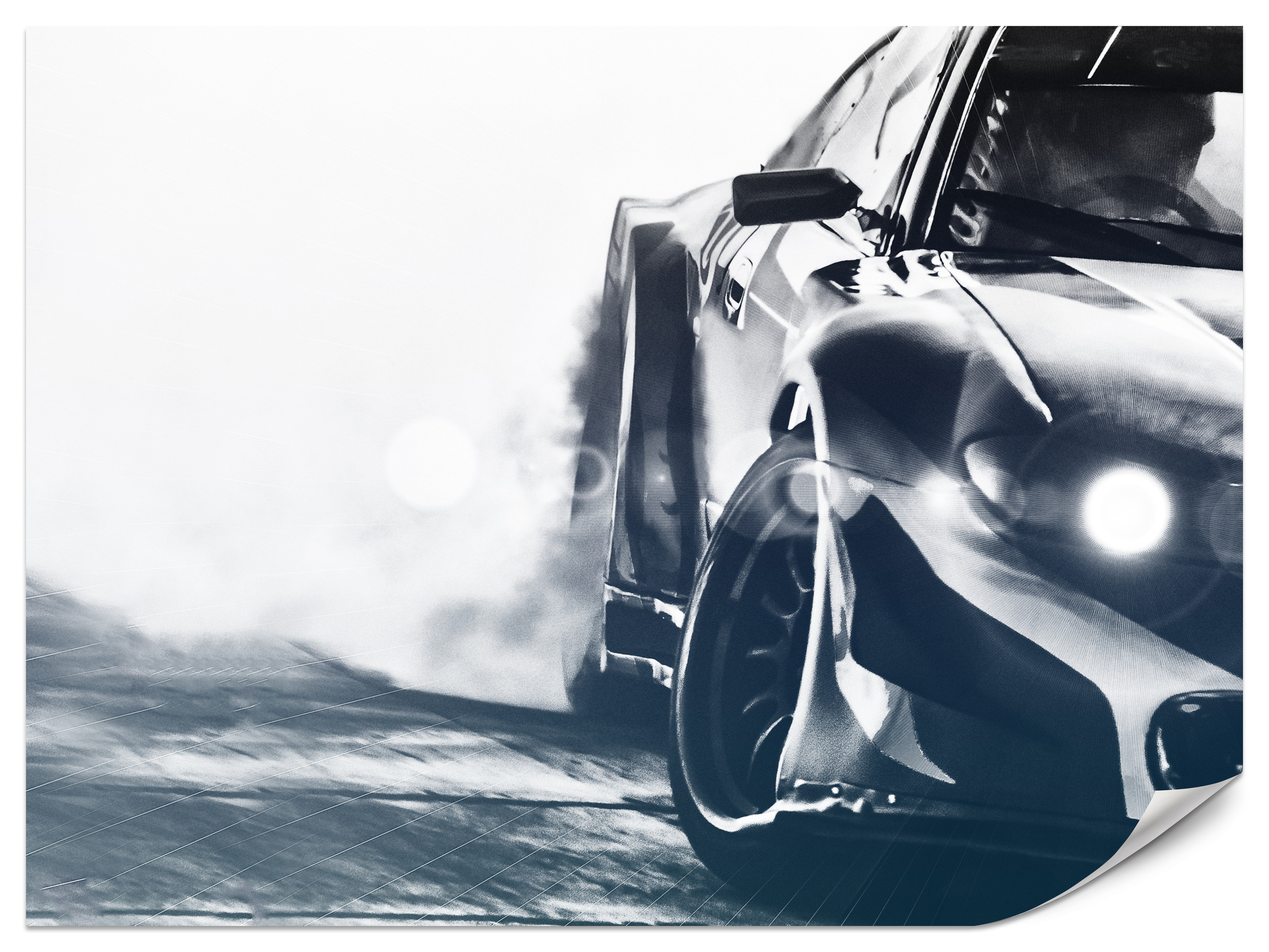 Fototapeta Samochód podczas driftu 100x70cm