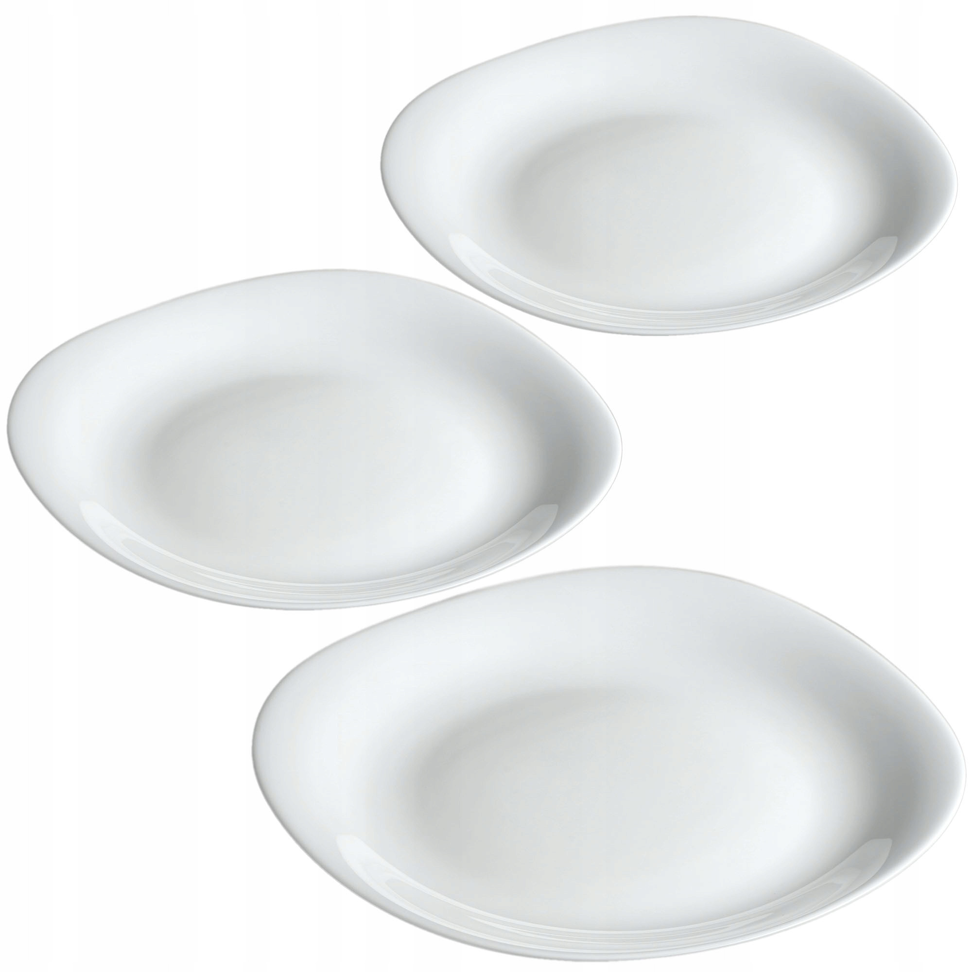 Kadax Talerz Obiadowy Płytki 28cm Biały 3szt
