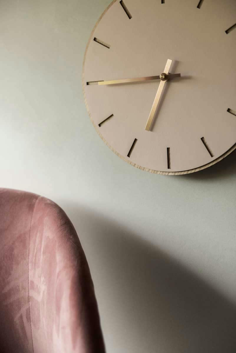 - Horloge murale en linoléum rose D28cm