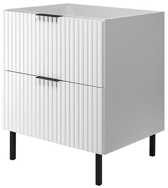 Meuble sous vasque sur pieds FLOW blanc 60 cm