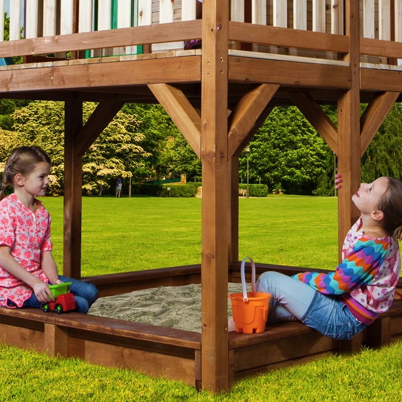 Kinderspielhaus »Liam«, BxHxT: 377 x 291 x 255 cm, Holz, braun/grün/grau