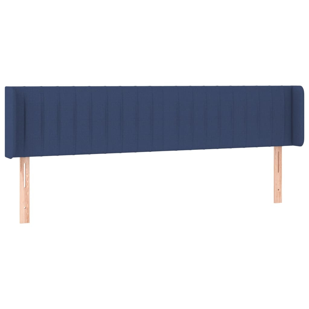 Wezgłowie Niebieski 203 x 16 x 78/88 cm Tkanina vidaXL
