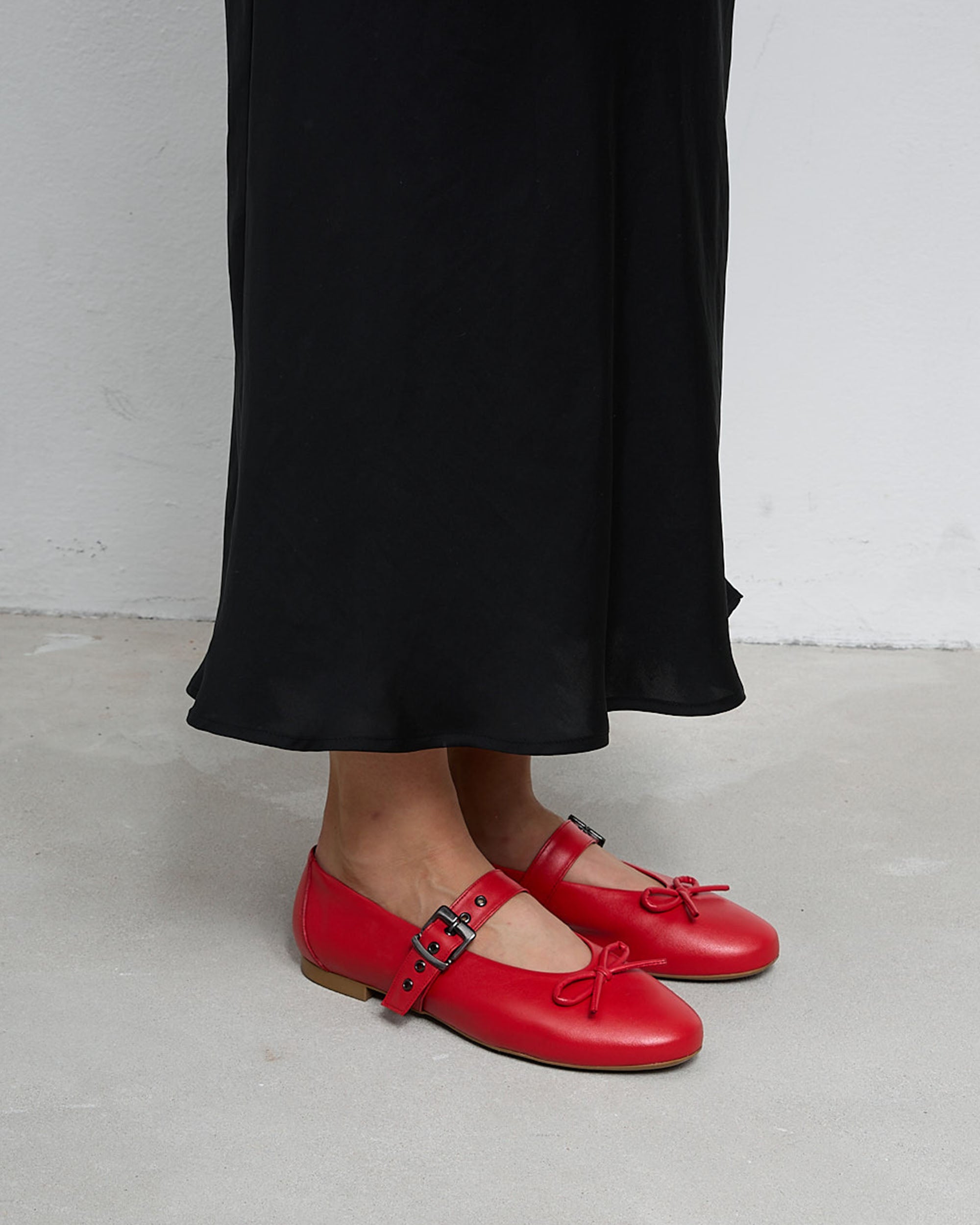 BOHEMA - Mara Pumps Czerwone, ze skóry roślinnej, polska rodzinna marka