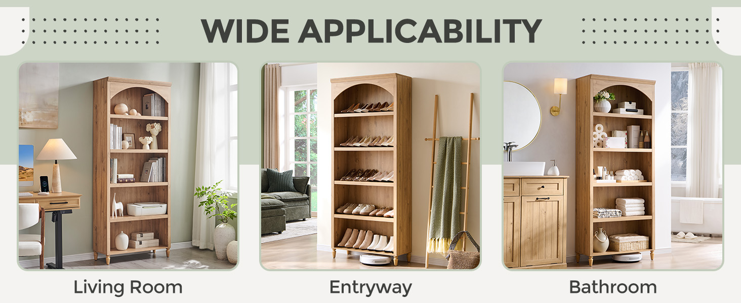 arched bookshelf