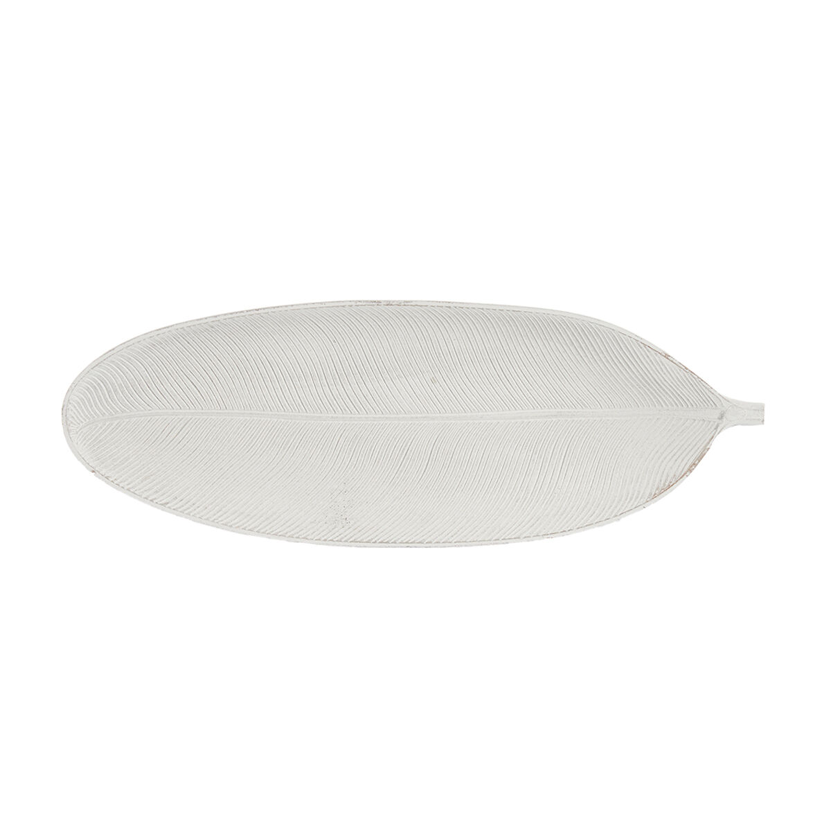 Centro de mesa em forma de folha branco