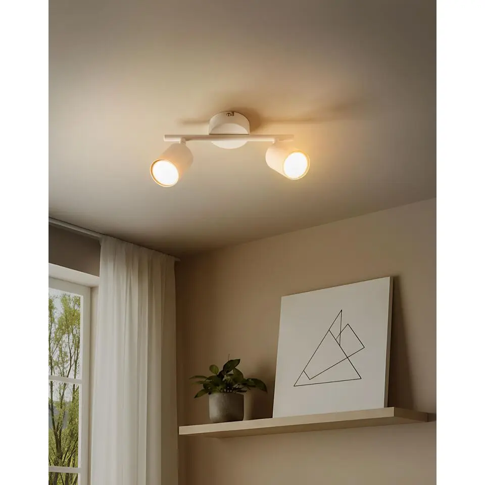 NYANDO - Plafondlamp set van 2 - Wit - Metaal