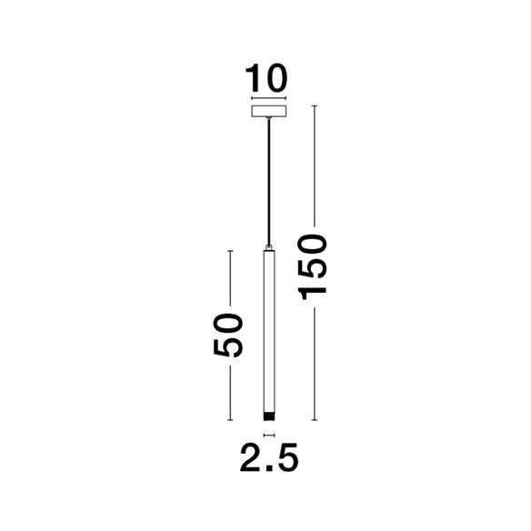 Pendelleuchte »Trimle«, LED, 3 W, Höhe: 150 cm, schwarz