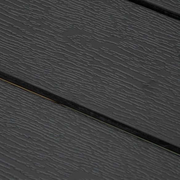 Gartentisch, BxHxT: 190 x 72 x 84,5 cm, schwarz, Gestell aus Aluminium
