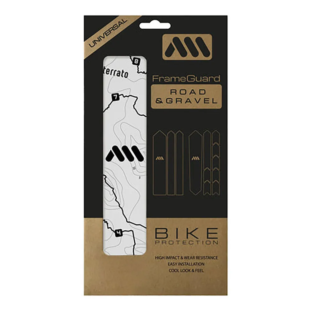 All Mountain Style Gravel Road frame guard stickers