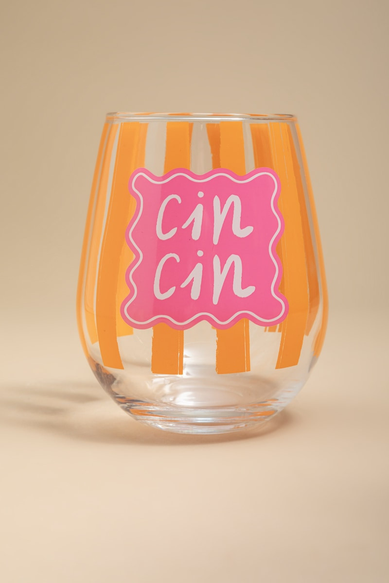 Cin Cin Stemless Wine Glass